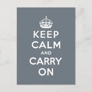 keep calm and carry on Original Postcard