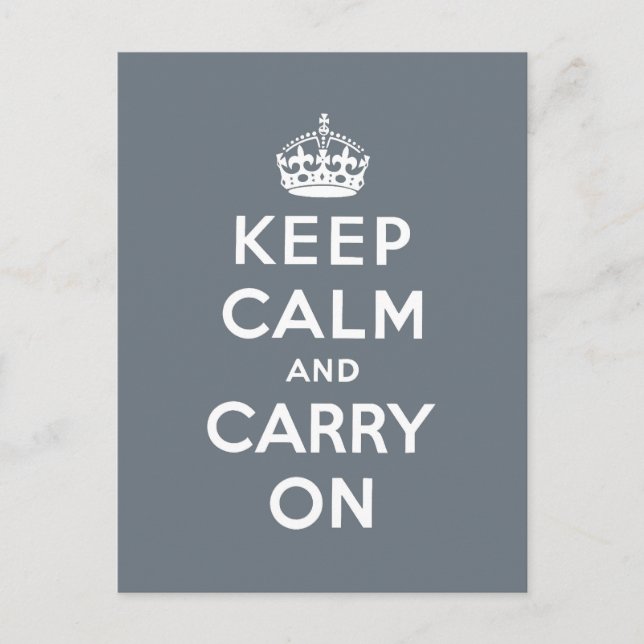 keep calm and carry on Original Postcard (Front)
