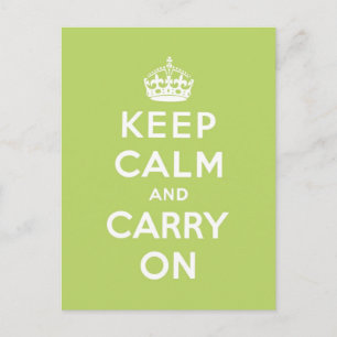 keep calm and carry on Original Postcard