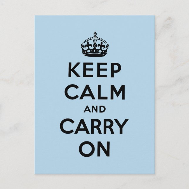 keep calm and carry on Original Postcard (Front)