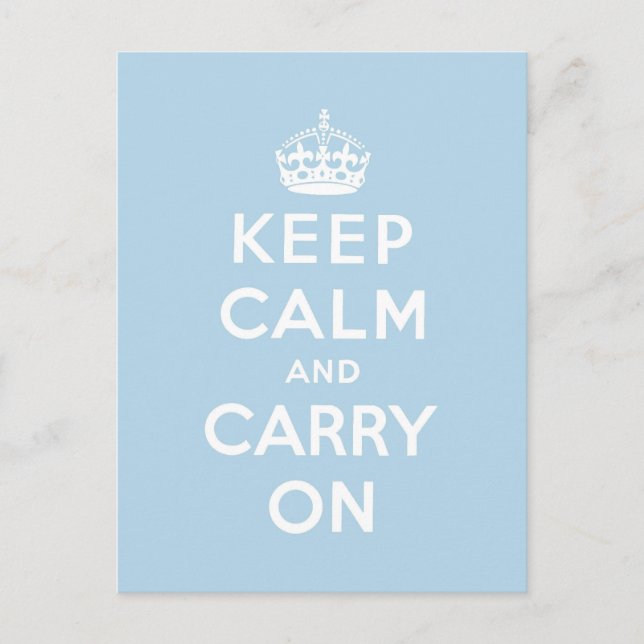 keep calm and carry on Original Postcard (Front)