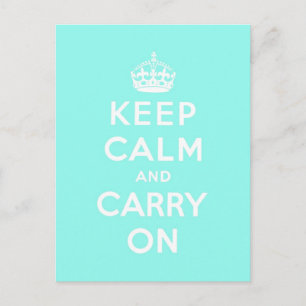 keep calm and carry on Original Postcard