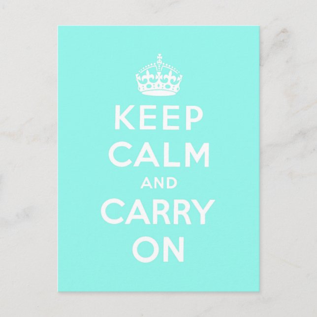 keep calm and carry on Original Postcard (Front)
