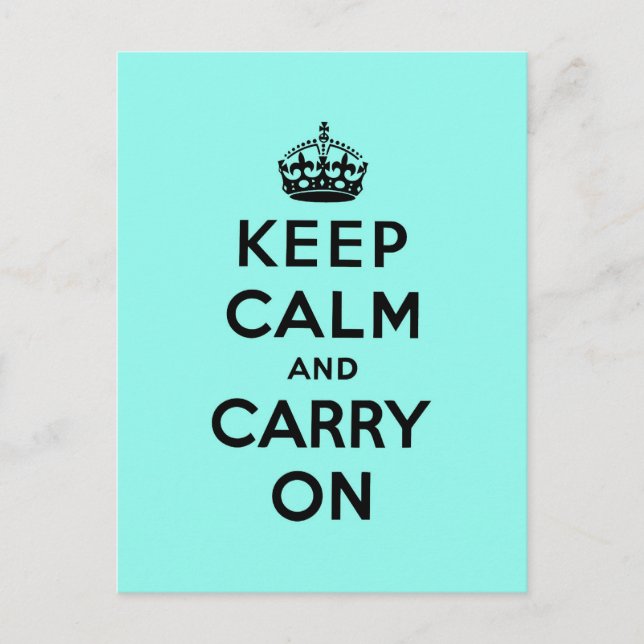 keep calm and carry on Original Postcard (Front)