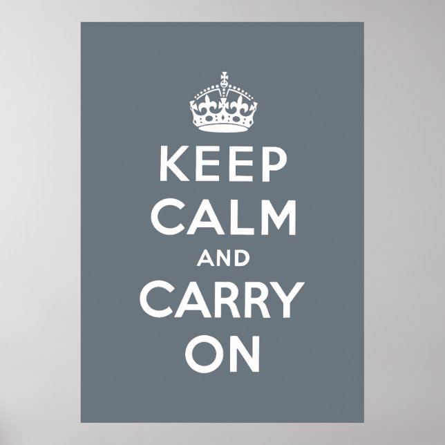 keep calm and carry on Original Poster (Front)