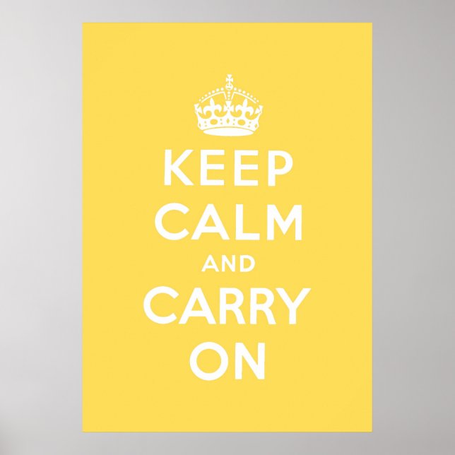 keep calm and carry on Original Poster (Front)