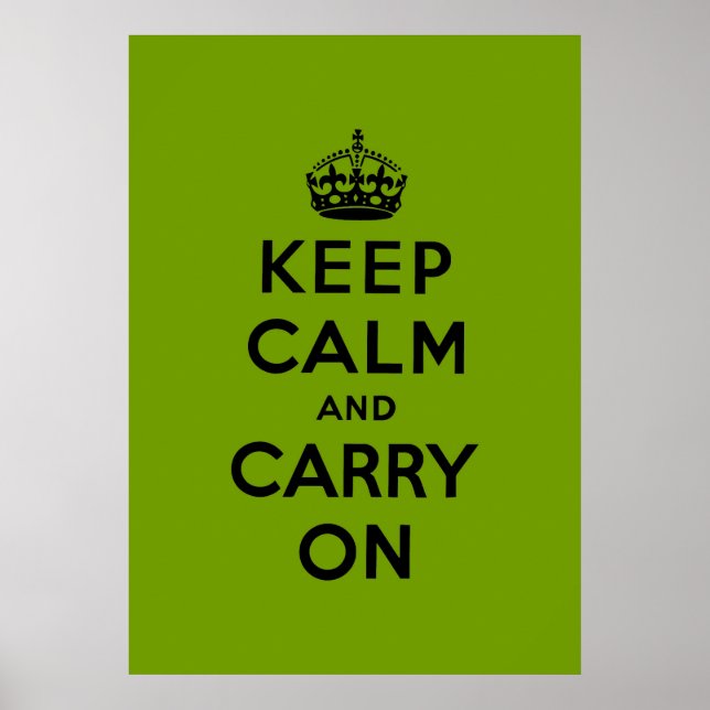 keep calm and carry on Original Poster (Front)