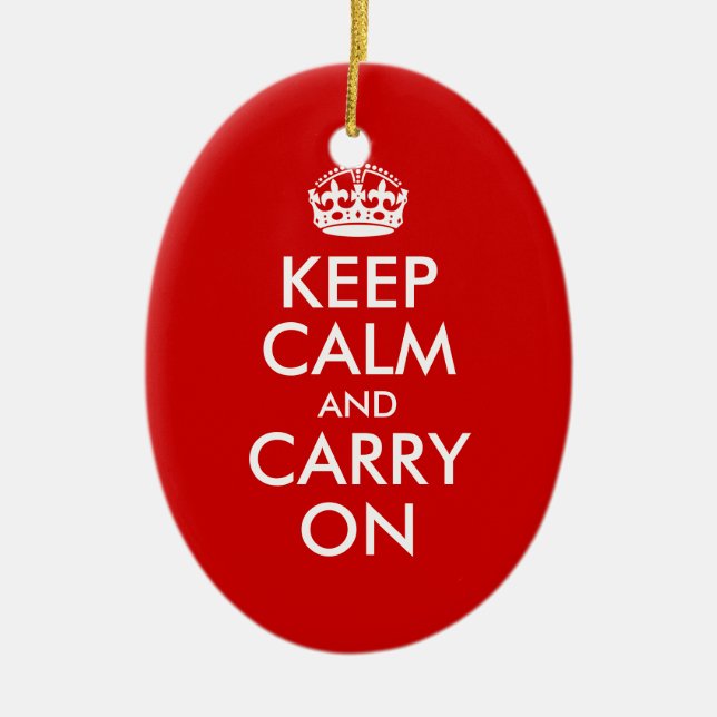 Keep Calm and Carry On Ornament (Front)