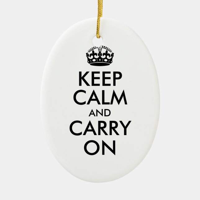 Keep Calm and Carry On Ornament (Front)