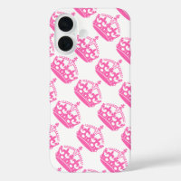 Keep Calm and Carry On Pink Crown on White