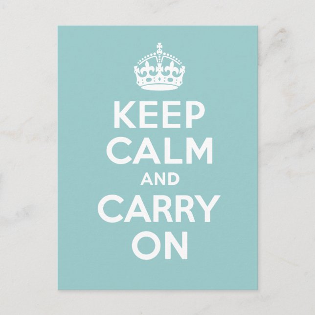 Keep Calm and Carry On Postcard (Front)