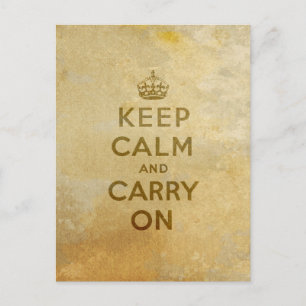 Keep Calm and Carry On Postcard