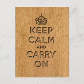 Keep Calm And Carry On Postcard