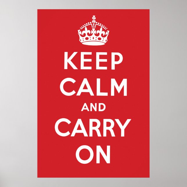 Keep Calm and Carry On Poster - Red (Front)
