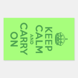 Keep Calm and Carry On Rectangular Sticker