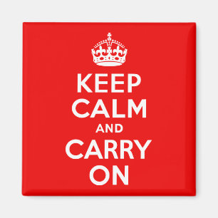 Keep Calm and Carry On Red Magnet
