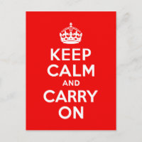 Keep Calm and Carry On Red