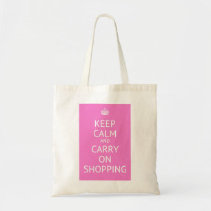 Keep calm and carry on shopping tote bag