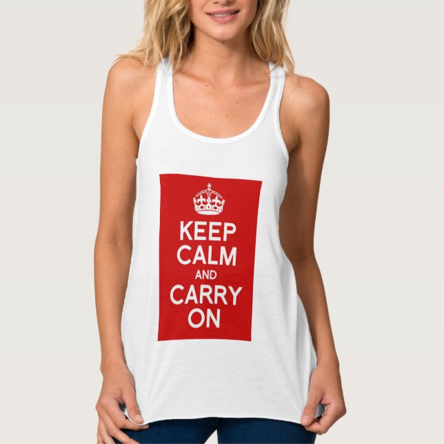 KEEP CALM AND CARRY ON SINGLET (Front)