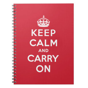 Keep Calm And Carry On Spiral Notebook