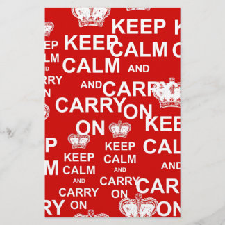 Keep Calm and Carry On Stationery