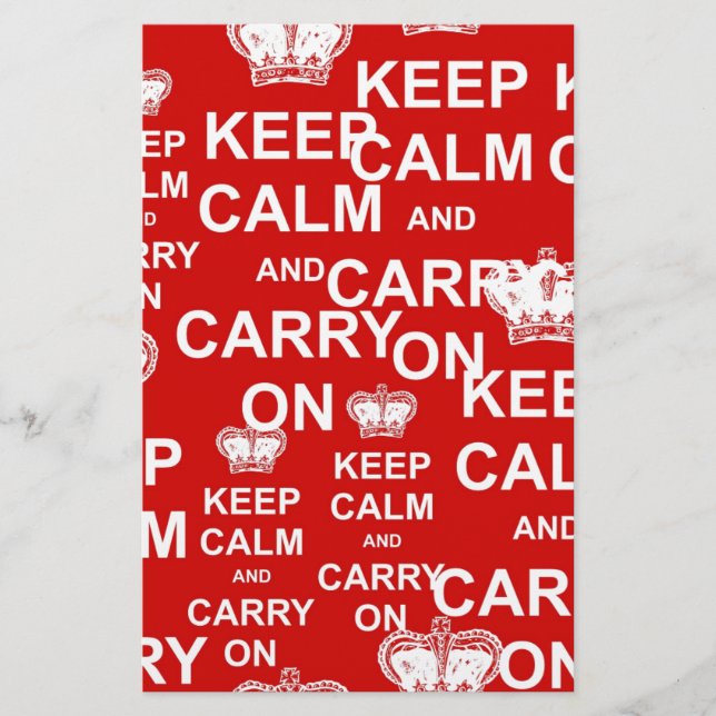 Keep Calm and Carry On Stationery (Front)