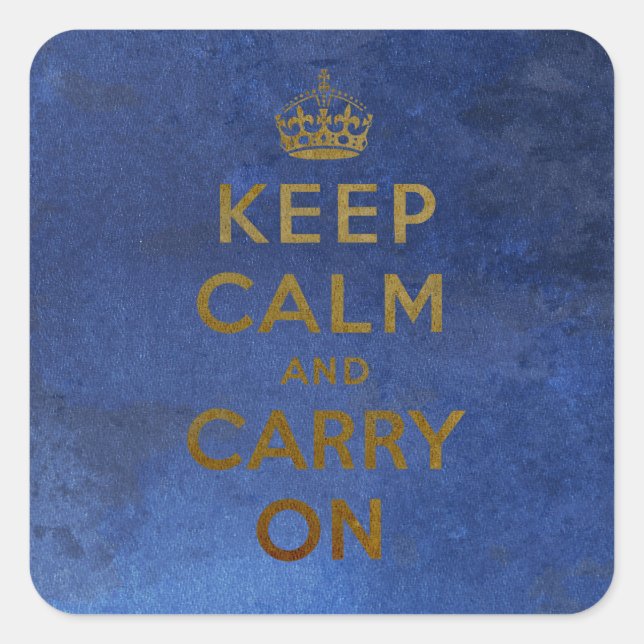 Keep Calm and Carry On Sticker (Front)