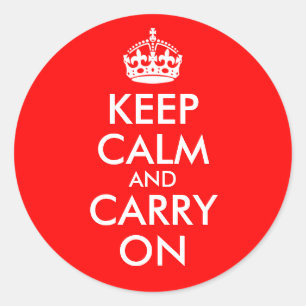 Keep Calm and Carry On Sticker