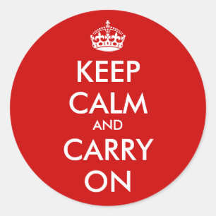 Keep calm and carry on stickers Customisable