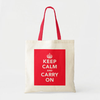 Keep Calm And Carry On Tote Bag