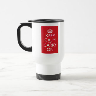 Keep Calm and Carry On travel mug