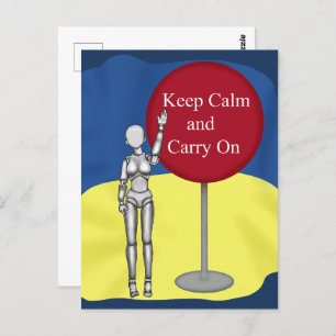 Keep Calm and Carry On . Ukraine strong Postcard