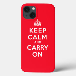 Keep Calm and Carry On Vintage Design iPhone 13 Case