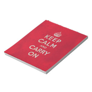 Keep Calm and Carry On   Vintage Notepad