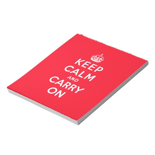 Keep Calm and Carry On | Vintage Notepad (Rotated)