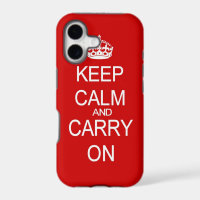 Keep Calm and carry on vintage red
