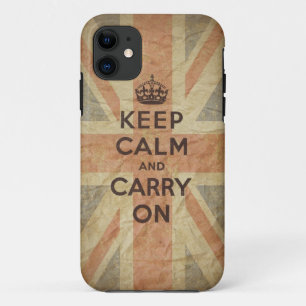 Keep Calm and Carry On with UK Flag Case-Mate iPhone Case