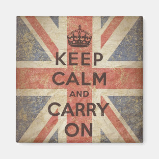 Keep Calm and Carry On with UK Flag Magnet