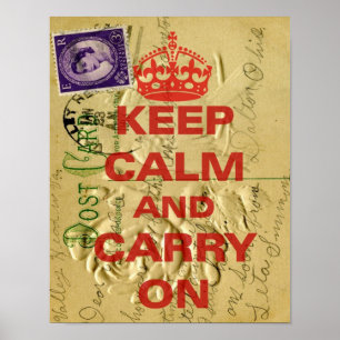 Keep calm and carry poster