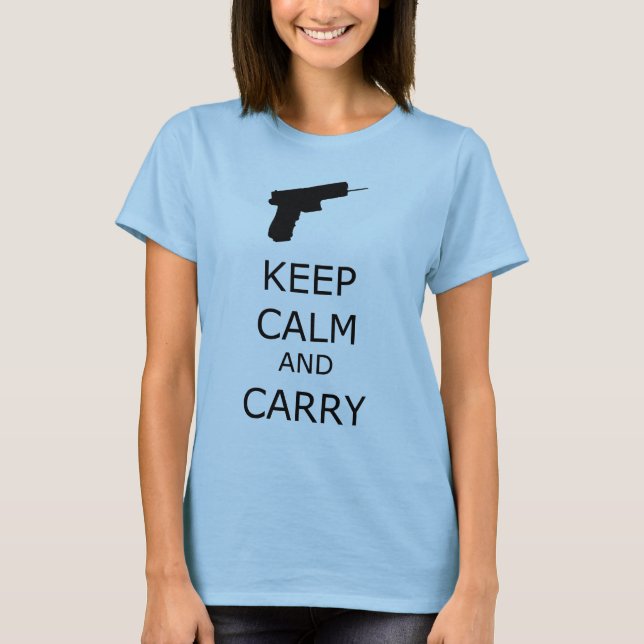 Keep Calm and Carry Ringer T-Shirt (Front)