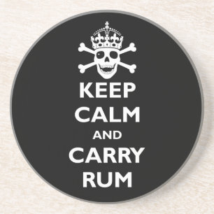 Keep Calm and Carry Rum Coaster