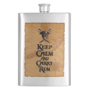Keep Calm And Carry Rum Hip Flask