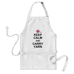 Keep Calm and Carry Yarn Standard Apron