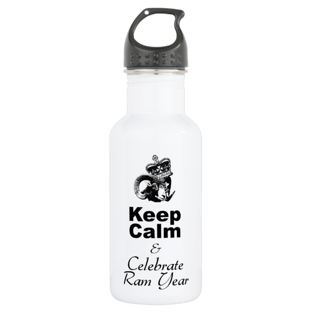 Keep Calm and Celebrate Ram Year 2015 532 Ml Water Bottle (Front)