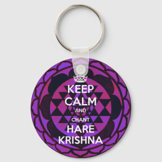 Keep Calm and Chant Hare Krishna Key Ring