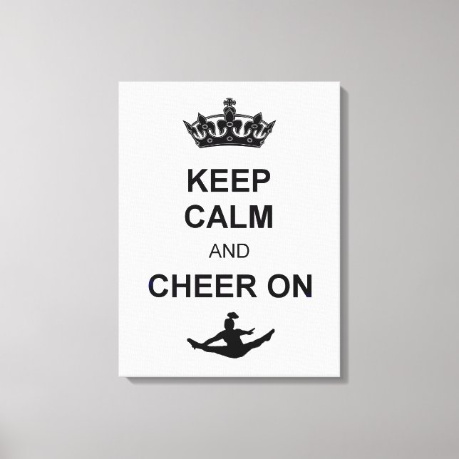 Keep Calm and Cheer on Canvas Print (Front)