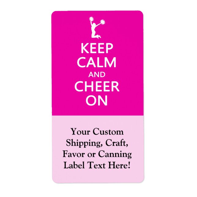 Keep Calm and Cheer On, Cheerleader Pink (Front)