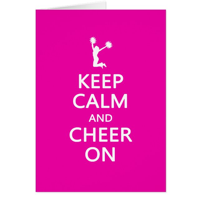 Keep Calm and Cheer On, Cheerleader Pink (Front)