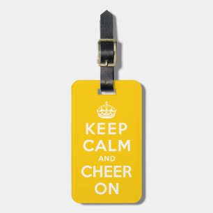 Keep Calm and Cheer On Luggage Tag