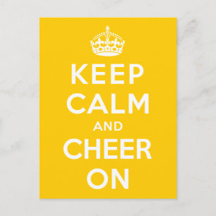 Keep Calm and Cheer On Postcard